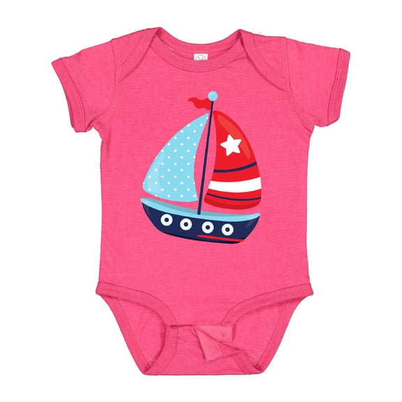 Inktastic Sailing Boat, Sailor, Sailing, Sails, Boat, Ship Boys Baby Bodysuit