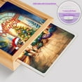 thumbnail image 4 of Merry Christmas German Shepherd Santa Hat Xmas Tree Winter Holiday Acrylic Plaque with Wood Photo Frame Box Alsatian Dog Lover Gifts Light Box - 01013, 4 of 5