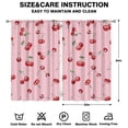 thumbnail image 2 of Nursery Curtains Boys Girls Kids Red Fruit Cherry Print Pattern Window Drapes for Living Bedroom Playroom Room Decor Rod Pocket 52x84Inch 2 Panels, 2 of 2