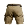 thumbnail image 4 of Sweat Shorts Men Outdoor Lightweight Breathable Hiking Fishing Cargo Shorts Textured Summer Casual Athletic Bottom with Pockets, 4 of 5