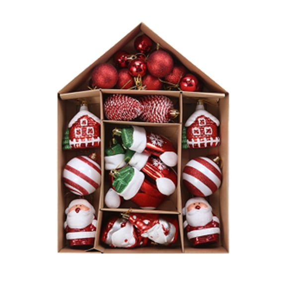 25Pcs Christmas Ball Ornaments For Tree Decoration Shatterproof Bulbs For Holiday Party And Home