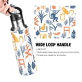 thumbnail image 4 of Yayeee 33oz Insulated Water Bottle Double Wall Stainless Steel with Flip Straw Lid, Tropical Jungle Vibes, 4 of 7