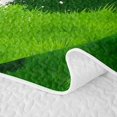 thumbnail image 5 of Manfei Soccer Sport Bed Spread Queen, Football Field Queen Coverlet Set, Green Black White 03, Gray Reversible 3 Pieces, 1 Quilt and 2 Pillowcases, 5 of 7