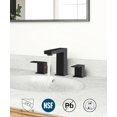 thumbnail image 2 of Grifo de baño QFN sin plomo 8, negro, 2 manijas, 20 cm, amplio, 2 of 9