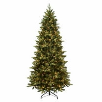 Puleo International 7.5 ft. Westford Spruce Slim Pre-Lit Christmas Tree