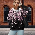 thumbnail image 6 of Yuyamidu Womens Oversized Sweatshirt Zip Up Hoodie Women Hoodies Cherry Blossom Hoodie Womens Zip Up Jacket Oversized Sweatshirts Long Sleeve Jackets Trendy Clothes for Women 2025 3XL, 6 of 8