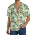 thumbnail image 3 of Wukai Rabbit And Carrot Men's Casual Short-Sleeve Button Down Shirt - Lightweight Summer Dress Shirt for Daily Wear-Small, 3 of 7