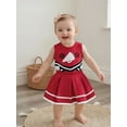 thumbnail image 6 of Rovasas Girl Cheerleading Outfits Contrast Color Sports Tank Tops A-line Skirt, 6 of 9