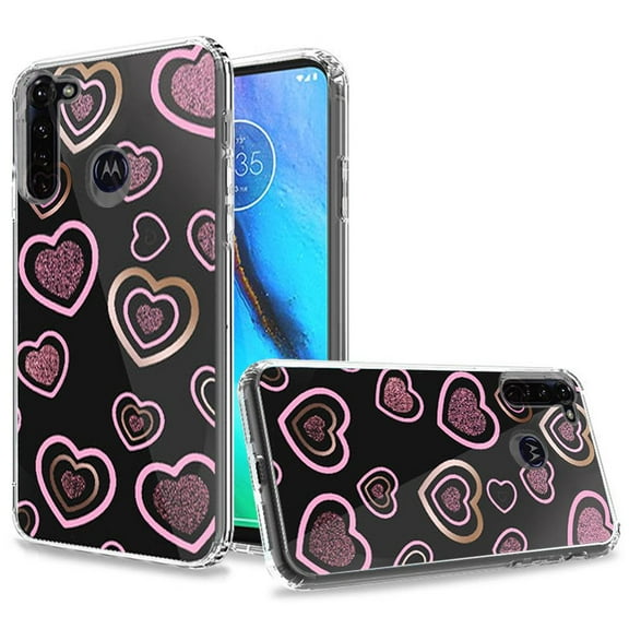 For Motorola Moto G Stylus Trendy Fashion Design Hybrid Case Cover - Hearts