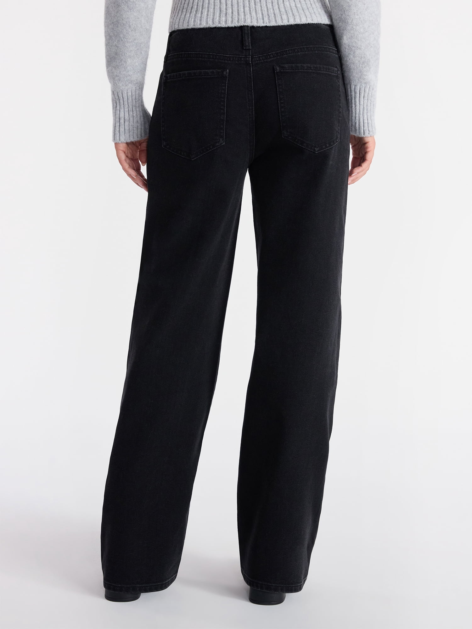No Boundaries Studded Baggy Wide Leg Jeans, 31.5'' Inseam, Women's