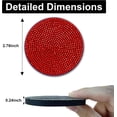 thumbnail image 2 of LQQBOX 2 Pcs Red Car Cup Holder Coaster, 2.76 inch Anti-Slip Shockproof Universal Fashion Car Coasters Insert Bling Crystal Rhinestone Automotive Interior Accessories for Women, 2 of 7