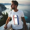 thumbnail image 5 of Men's Graphic TeeHalloween Letter Print T-Shirts Round Neck Short Sleeves Sizes XS-5XL Summer Daily Casual Tops, 5 of 5