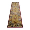 thumbnail image 2 of Emma + Oliver 2'x7' Ocean Themed Accent Rug with Sailboats, Lighthouses, Sand Dollars and Starfish with Compass Rose Center, 2 of 6