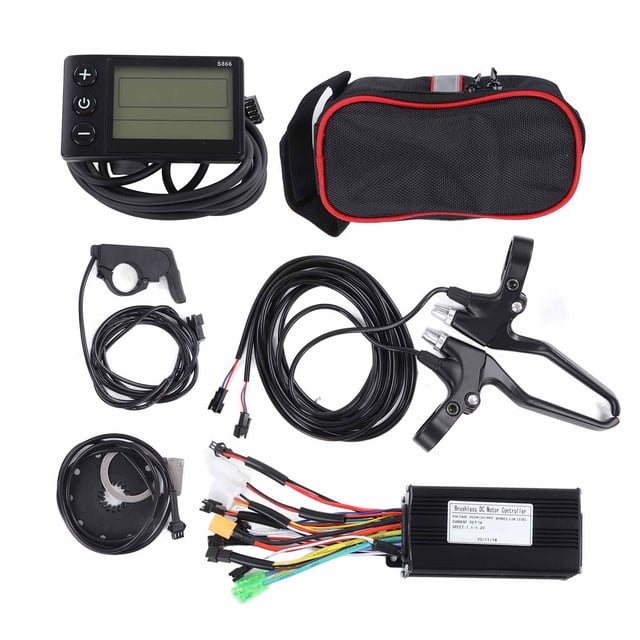 Kit de conversión de bicicleta eléctrica, controlador de 3 modos 26A, Panel S866, acelerador de pulgar y mango de freno para Motor de 500W a 750W YUNYI BRAND Deportes