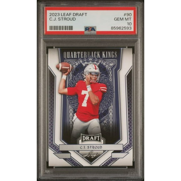Graded 2023 Leaf Draft CJ Stroud #90 Rookie RC Football Card PSA 10 Gem Mint