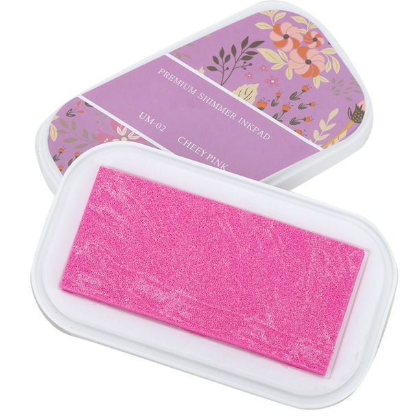 Almohadilla De Color, Almohadilla De Tinta, Tinta Para Manualidades, Sellos De Tinta Para Dedos, Papel Interesante, Aspecto Hermoso Exquisito Para La Escuela Para Experimentos ANGGREK flash rosa rojo