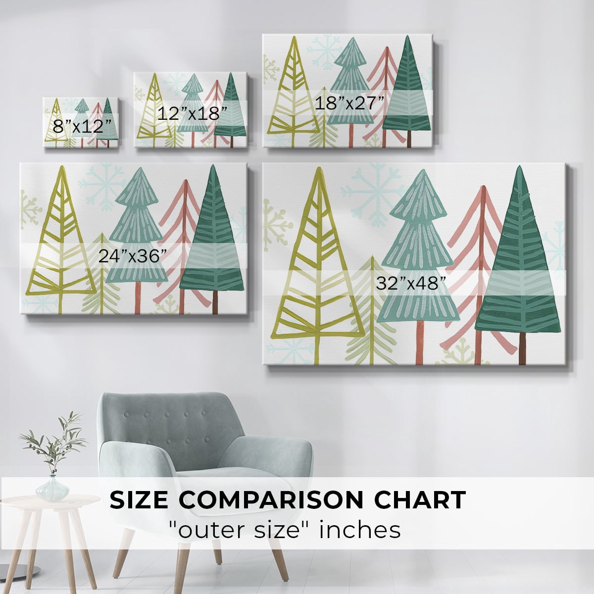 Modern Holiday Collection A- Gallery Wrapped Canvas