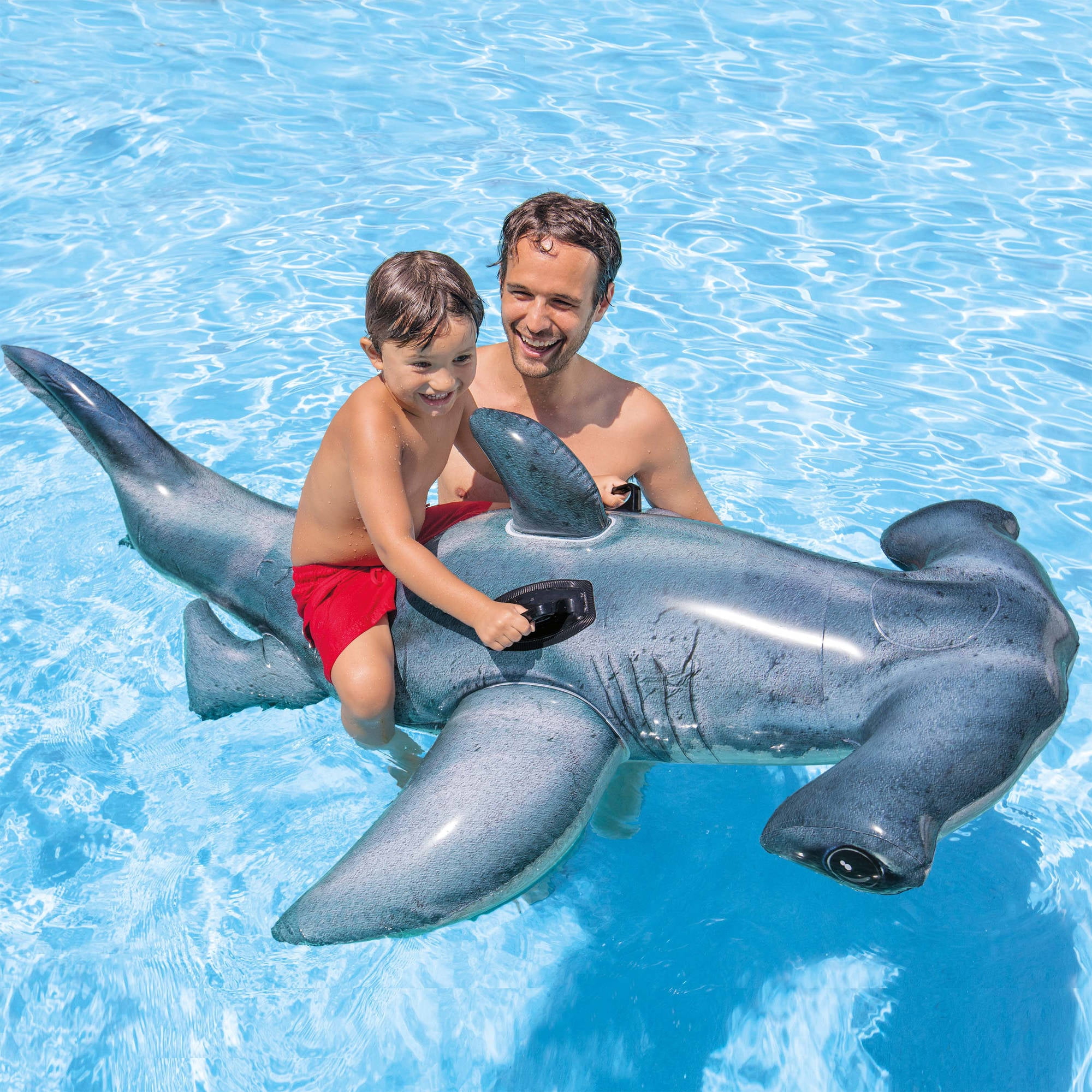 Intex Inflatable Realistic Hammerhead Shark Ride-On Float – Walmart ...