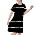 thumbnail image 1 of RXIRUCGD 2025 Vêtements d'Été pour Enfants 3-12 Ans Mode Imprimée Pyjama Rêveur Mi-Mollet Chemise de Nuit, 1 of 5