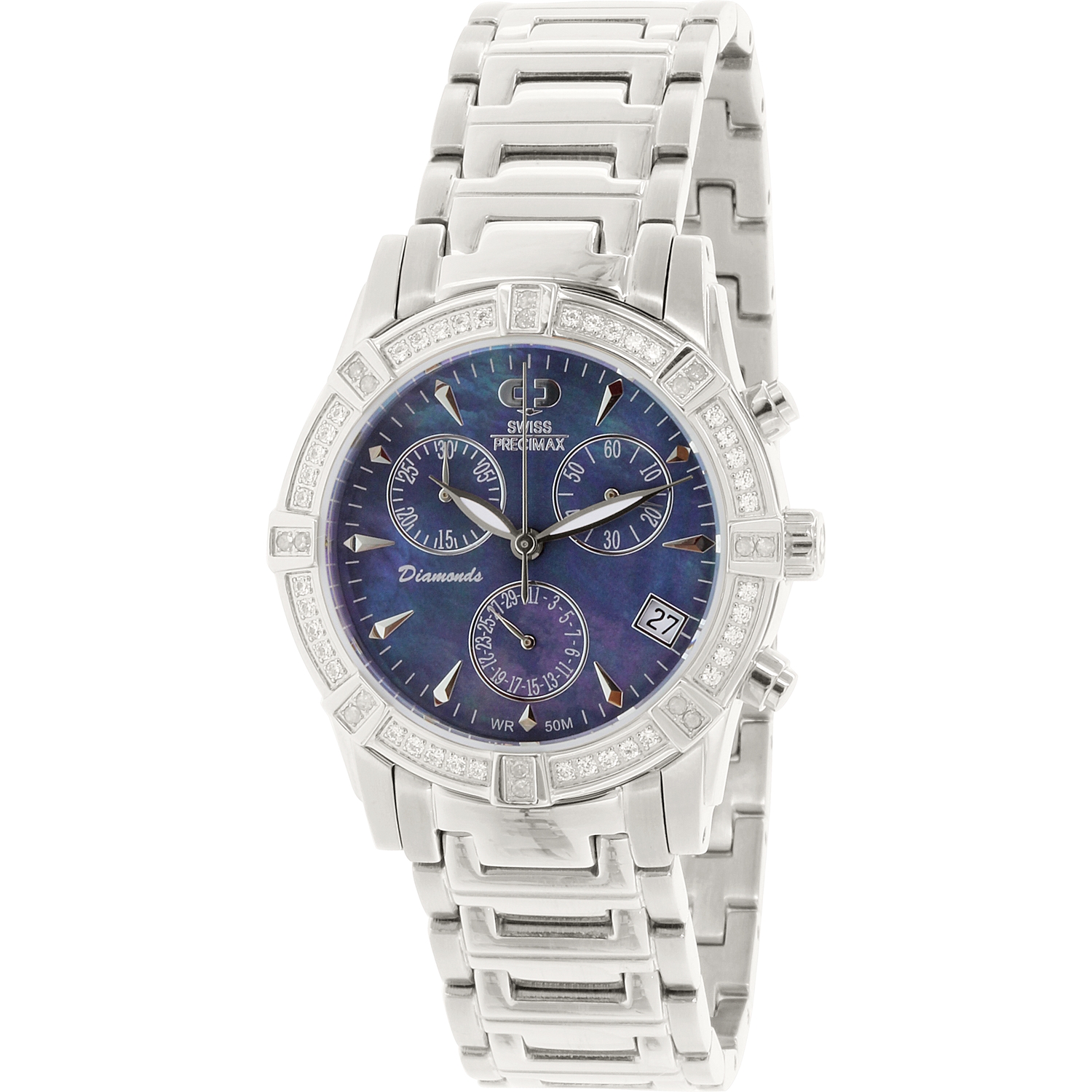 Swiss Precimax Women's Desire Elite Diamond SP12079 Silver ...