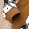thumbnail image 5 of Qiylii 2 Pcs Baby Suit,Cartoon Bear Print Ear Splicing Hooded Pullover+Trousers, 5 of 8