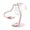 Head down, variant on Yammee Flamingo Shape Glass Taletop Plant onsai Vase Metal Flower Pot Wedding hristmas Home Deoration Aessory 3 Types