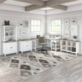 thumbnail image 2 of Atlin Designs 54" Farmhouse Engineered Wood Computer Desk with Drawers in White, 2 of 8