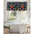 thumbnail image 4 of Colorful Mexican Floral Valances for Windows Bird Rustic Assorted Flower Valance Rod Pocket Light Filtering Short Window Treatments Curtains for Kitchen Bathroom Living Room Bedroom, 42 x 18 Inch, 4 of 7