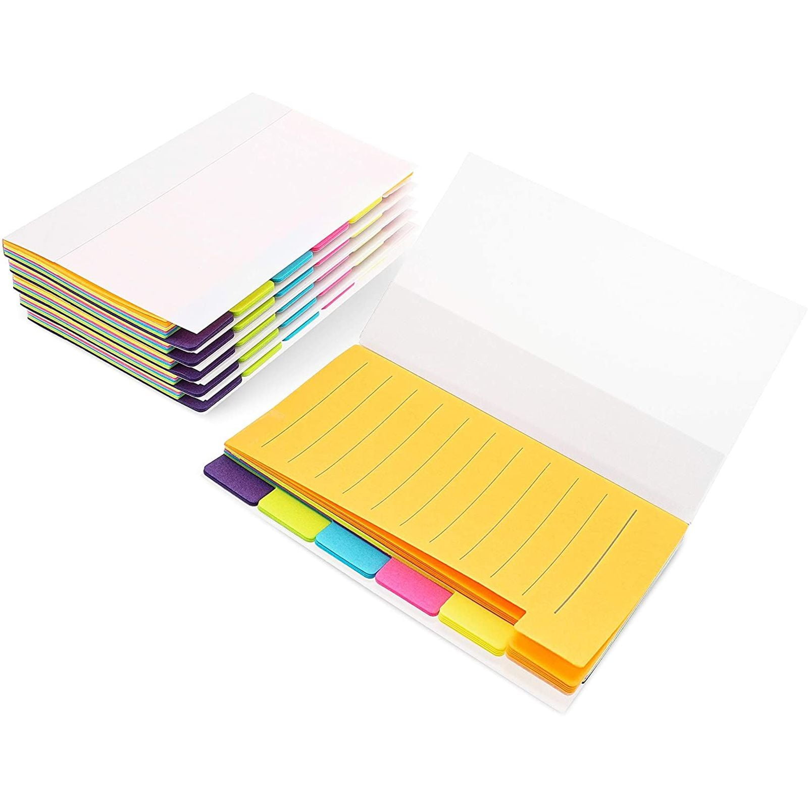 Bookmark Page Markers Best Paper Greetings 6-Pack Colored Divider Sticky Notes 3 x 5 Inches Color Coded Index Tab Stickers 360 Ruled Sheets
