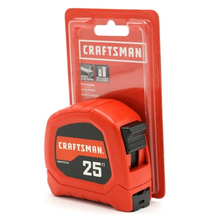Craftsman 25 ft SAE Tape Measure w/Tru-Zero Hook and Coated Blade (CMHT37018)