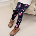thumbnail image 4 of CAIVO Kids Girls Thermal Leggings Winter Base Layer Pants With Star And Bow Print Soft Fuzzy Warm Tights For Cold Weather Outdoor Comfort Stretch Fit Fashionable Everyday Wear Boho Trousers, 4 of 5