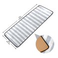 thumbnail image 3 of Dailycode Hallway Runner Rug 2x6 Non Slip Absorbent Soft Floor Mat for Home Kitchen Bedroom Entrance Sky Gray and White Stripes, 3 of 7