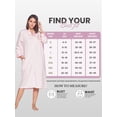 thumbnail image 6 of Casual Nights Women's Quilted Zip Up Robe With Pockets, Long Sleeve House Coat Duster, Poly-Cotton Blend Sleepwear, Pink - Midi Small, 6 of 6
