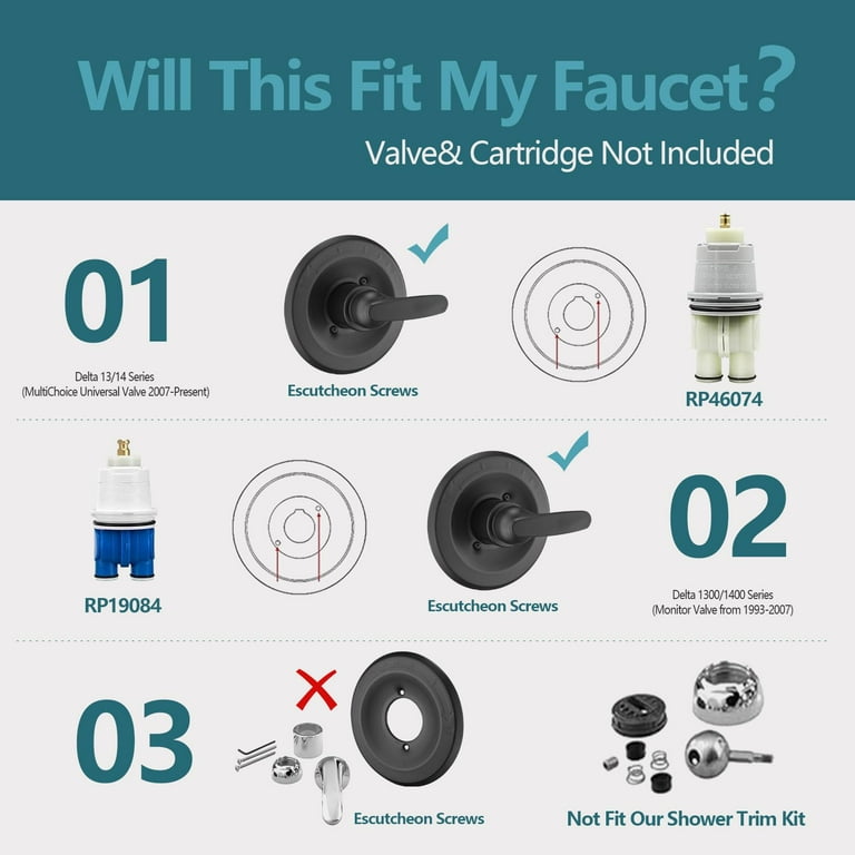 Delta 13/14 Series Shower Trim Kit – 12" Rainfall Shower Head, Handle & Tub Spout In Brushed Nickel (Valve Not Included)