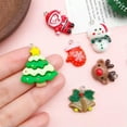 thumbnail image 3 of U8MO 10pcs Resin Christmas Pendant Snowman Deer Creative Diy Keychain Accessories-10pcs Elk 19x20mm-17017, 3 of 9
