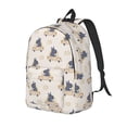 thumbnail image 1 of Disketp Hippos Driving A Car print Canvas Backpack Lightweight Travel Daypack Student Rucksack Laptop Backpack-Small, 1 of 5