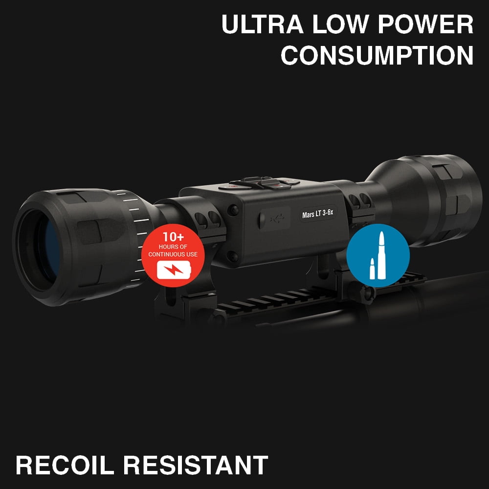 Restored Premium ATN Thor LT 320 3-6x Thermal Rifle Scope 10+hrs Battery (Refurbished)