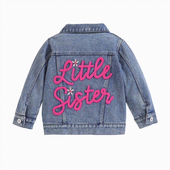 Ccpelsie Kids Denim Jacket Washed Fall Outerwear Trucker Casual Jean Jacket for Toddlers(Pink,0-3 Months)