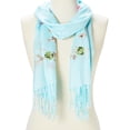 thumbnail image 4 of Scarfs for Women Floral Scarves Embroidered Long Fashion Evening Scarf Long Neck Wraps for Ladies Gifts Online by Oussum, 4 of 6