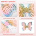 thumbnail image 4 of Set of 2 Youngsters Butterfly Costume Set, Includes 2 Pcs Fairy Princess Butterfly Wings, 2PCS Star Wands, and 2PCS Hairbands for Cosplay, Dress Up, Pretend Play, 15" x 13.8", 4 of 6