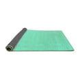 thumbnail image 2 of Ahgly Company Indoor Square Solid Turquoise Blue Modern Area Rugs, 5' Square, 2 of 4