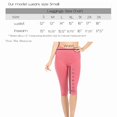 thumbnail image 4 of TheLovely Women's Essential Basic Cotton Spandex Stretch Below Knee Length Capri Leggings, 4 of 4