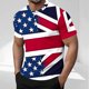 thumbnail image 2 of Top Casual Impreso de los Hombres, Camiseta de Cuello Redondo Botón de Manga Corta de Moda para Uso Al Aire Libre Y Diario, Camiseta de Invierno Cómoda, 2 of 9