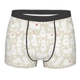 thumbnail image 5 of Uemuo White Rabbit Pattern Men's Boxer Briefs,Trunk Anti-Chafing,Comfortable, Durable, and Stylish Underwear-Large, 5 of 9