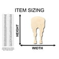 thumbnail image 2 of Unfinished Wood Horse Backside Shape - Craft - up to 46" DIY 5" / 1/2", 2 of 3
