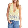 thumbnail image 1 of Free People Womens Lunch Date Halter Top Shirt, Amarillo, X-Large Free People Cabestro, 1 of 1