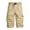 Khaki, variant on Men's Capri Pants Cargo Long Shorts Quick Dry Lightweight Solid Color Multiple Pockets Workwear Straps Shorts Olive Green