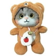 thumbnail image 1 of Cat Stuffed Animal Stuffed Toys Cushion Plush Plush Toy for Home - Dark Orange, 1 of 8