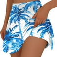 thumbnail image 2 of lcziwo Women's Athletic Skirts with Shorts 2025 Summer Workout Tennis Running Golf Skorts Skirts Fashion Hawaiian Floral Graphic Skort Limited Time Sale Blue S, 2 of 6