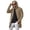 Khaki, variant on Fgnfyis Winter Jackets for Men Cardigan Sweater with Hood and High Neck Soft Warm Knit Pullover Mens Winter Coat Red S